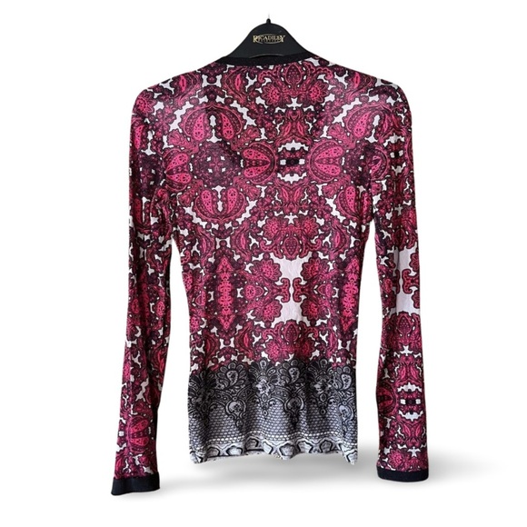 Pink and Black Patterned Long Sleeve Top - Picture 4 of 6
